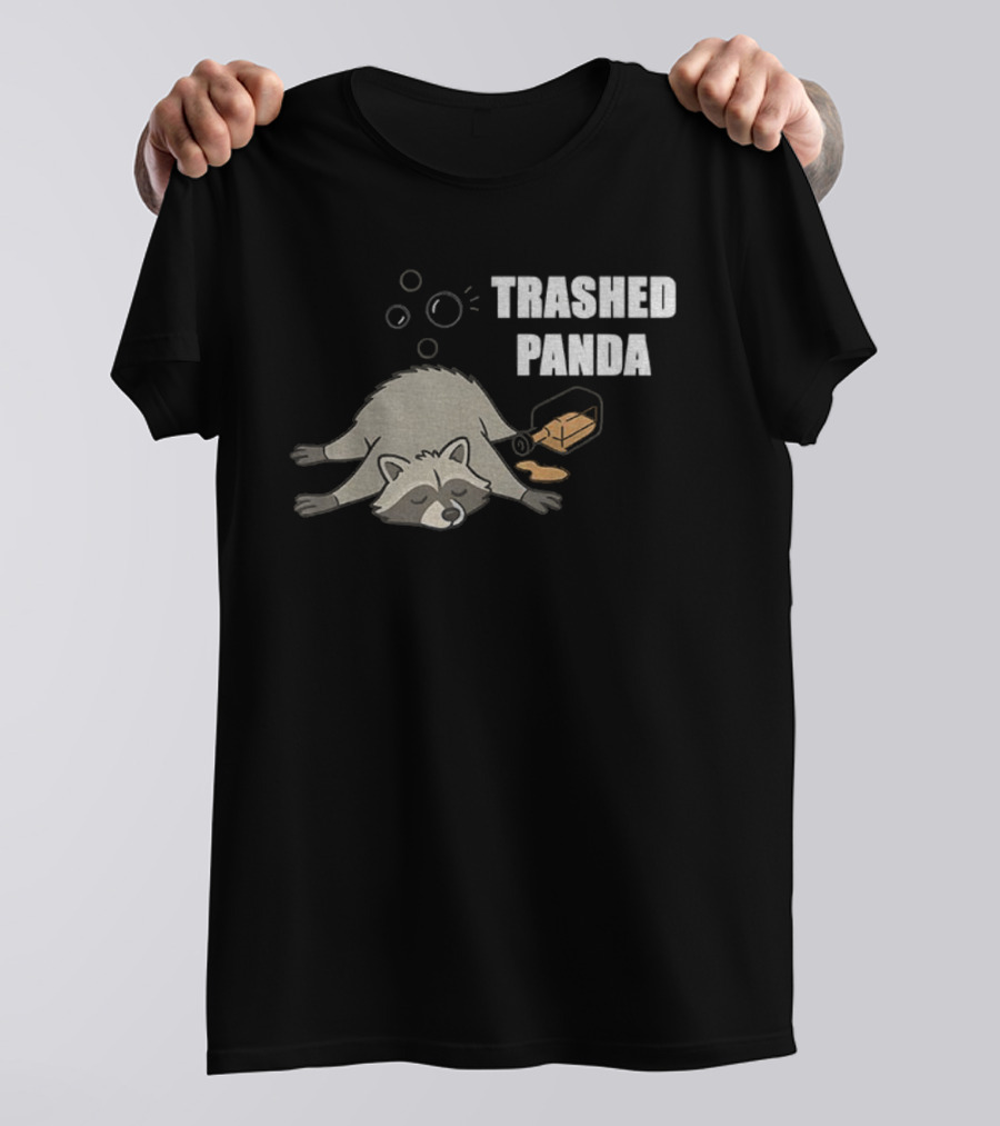 Trashed Panda Raccoon True Story Virginia Liquor Adventure T-Shirt