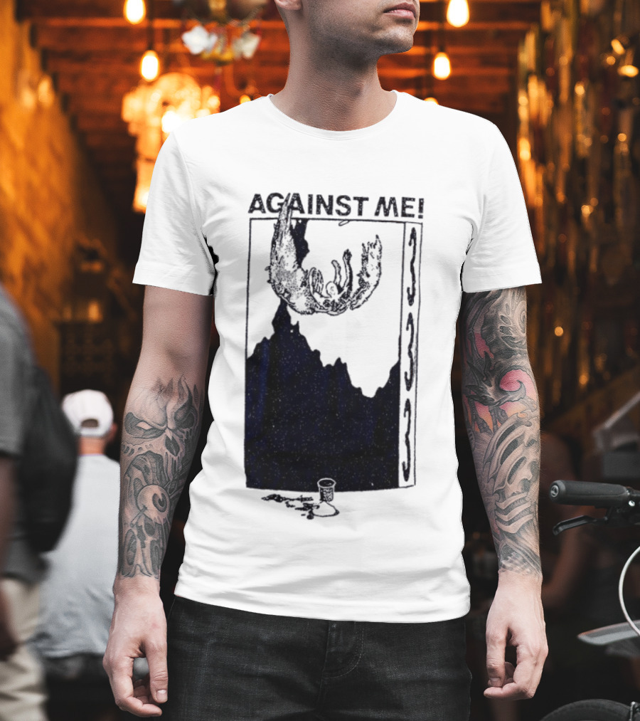 Against Me 333 Band Art Starry Night Imagery T-Shirt
