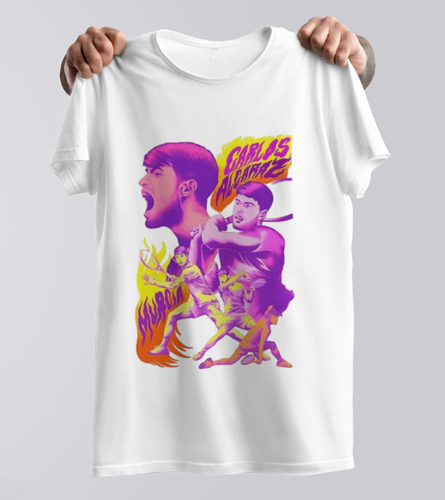 Carlos Alcaraz Murcia Tennis Legend Illustrated Champion T-Shirt