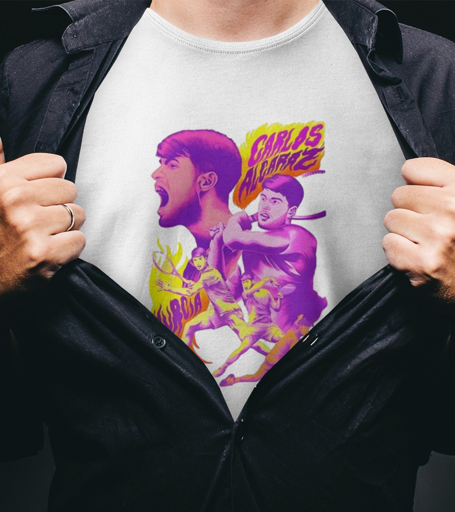 Carlos Alcaraz Murcia Tennis Legend Illustrated Champion T-Shirt