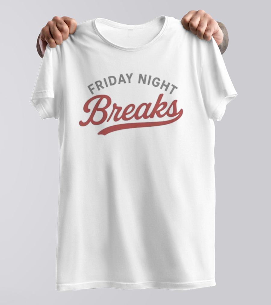 Friday Night Breaks Vintage Sports Typography Retro Styling T-Shirt