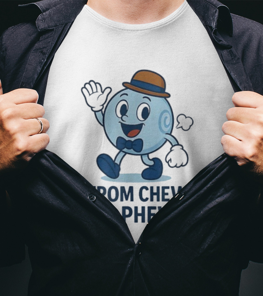 From Chew To Phew Science Mascot With Hat Bowtie And Shoes T-Shirt
