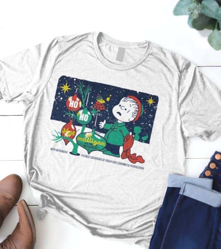 Charlie Brown Woodstock Ho Ho Hot Mulligan Detroit Michigan 2025 Night 2 VIP Peanuts The Fillmore One T-Shirt