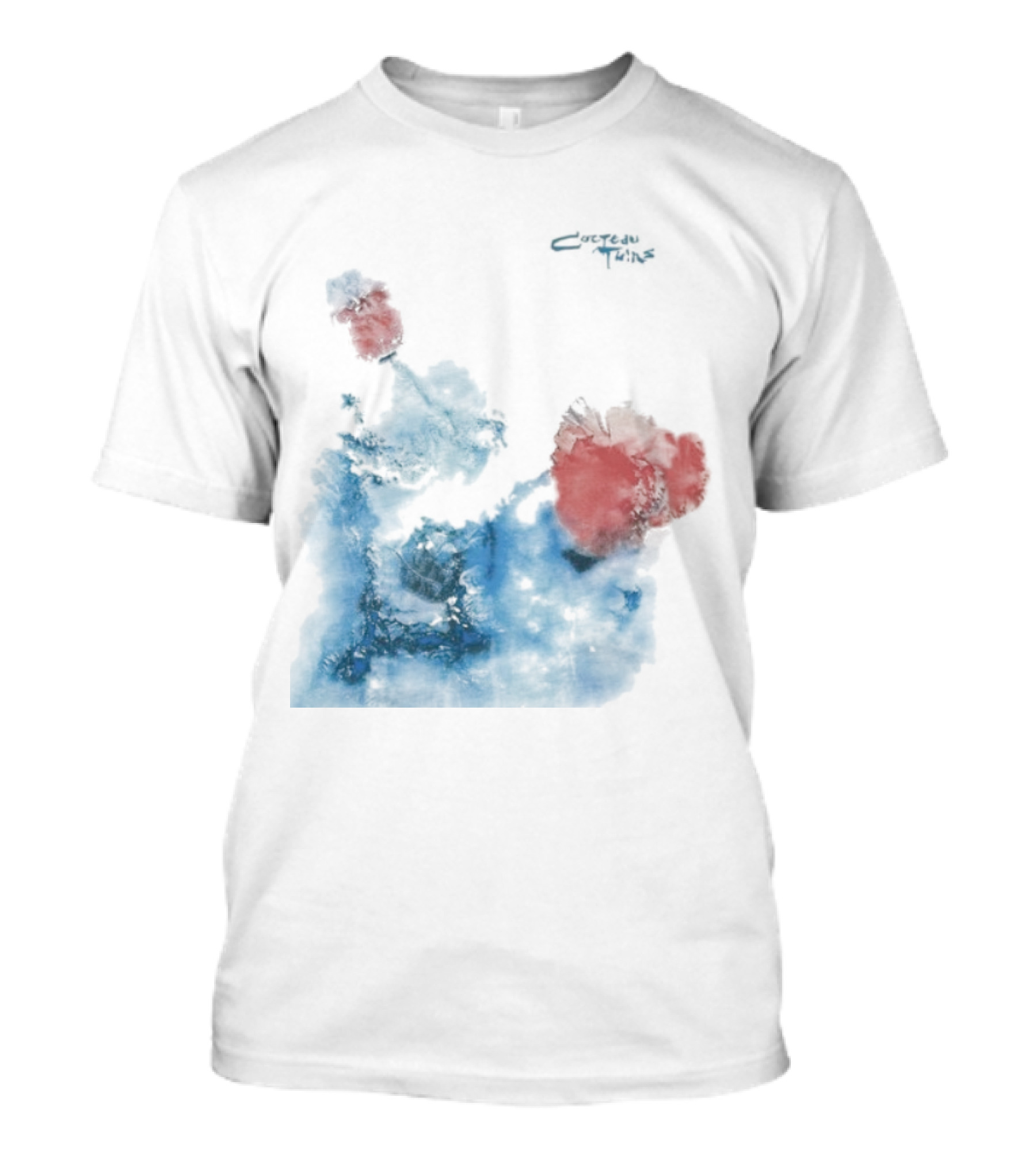 Cocteau Twins Head Over Heels Sunburst Blue And Red Abstract T-Shirt