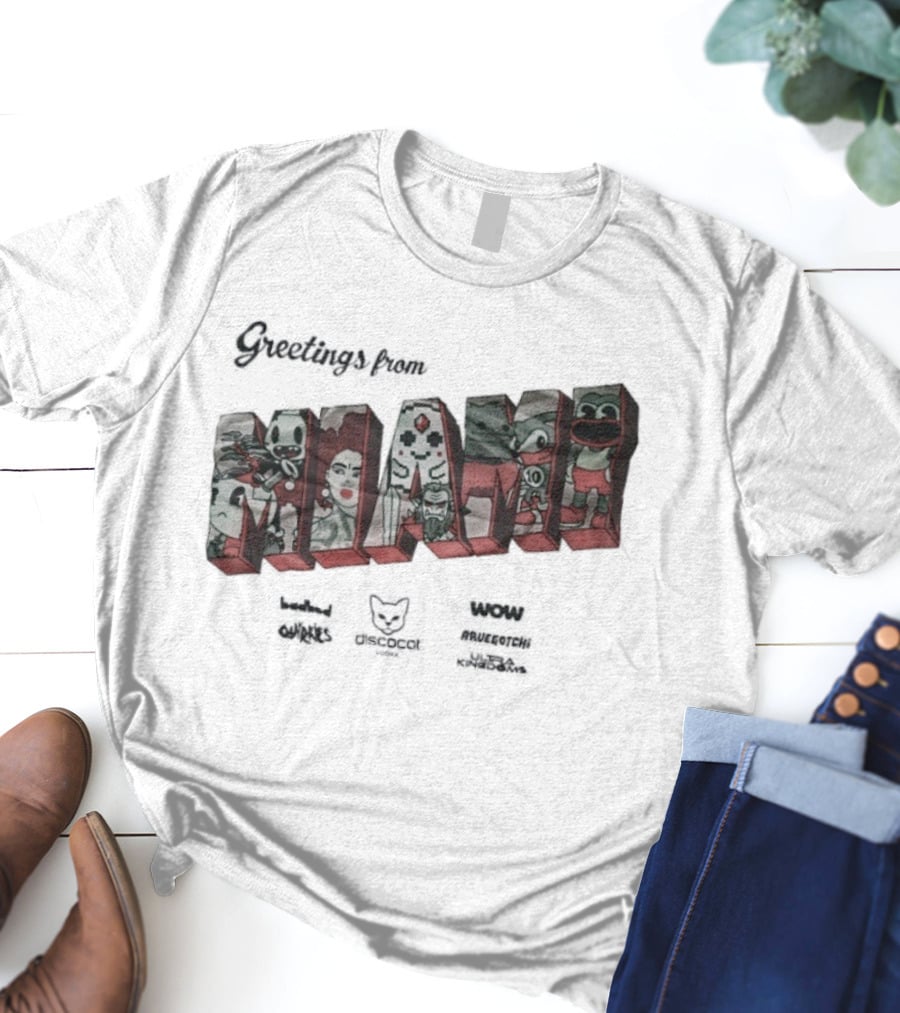 Greetings From Miami Murkage Cartel Owl Chocodile Slush Puppie T-Shirt