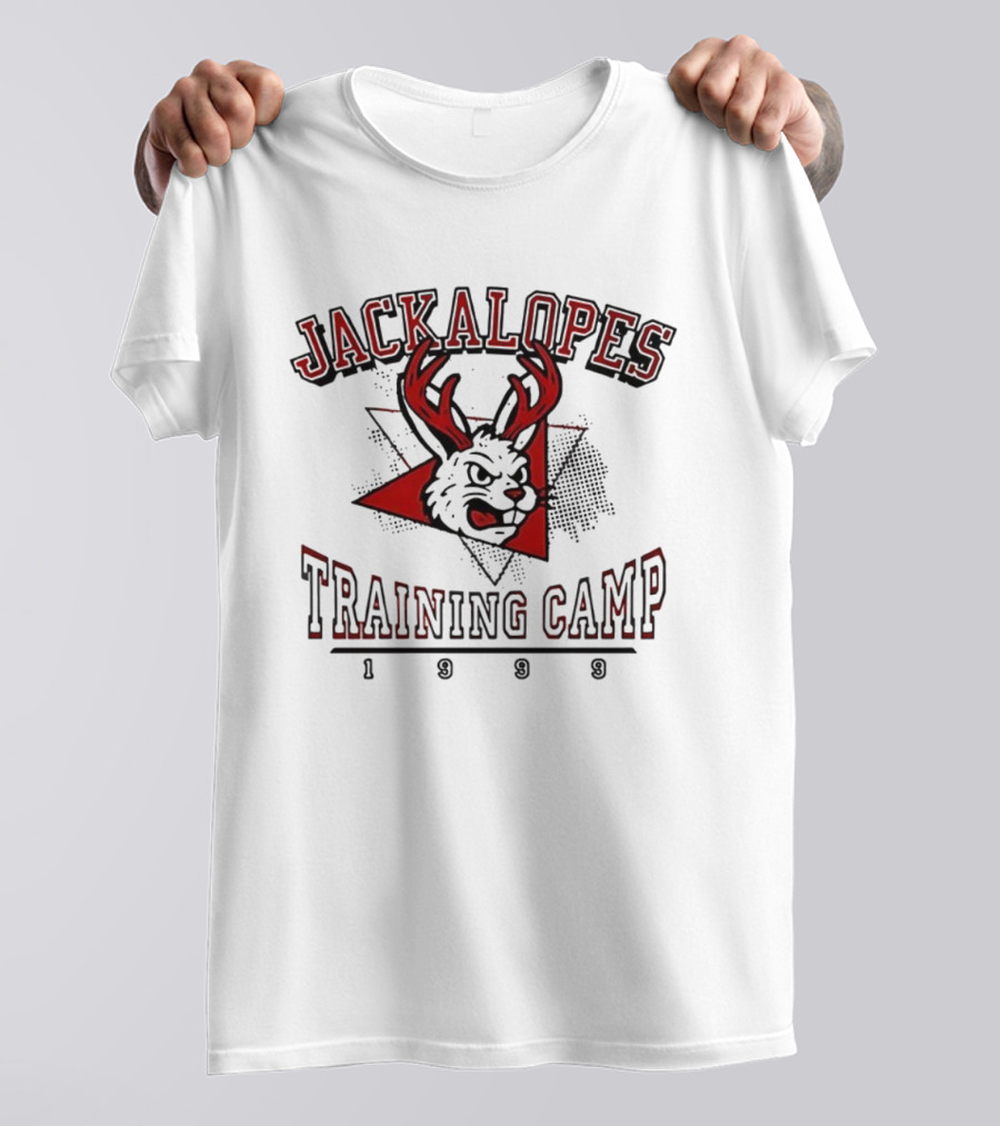Jackalopes Training Camp 1999 Vintage Red Black Antler Head Design T-Shirt