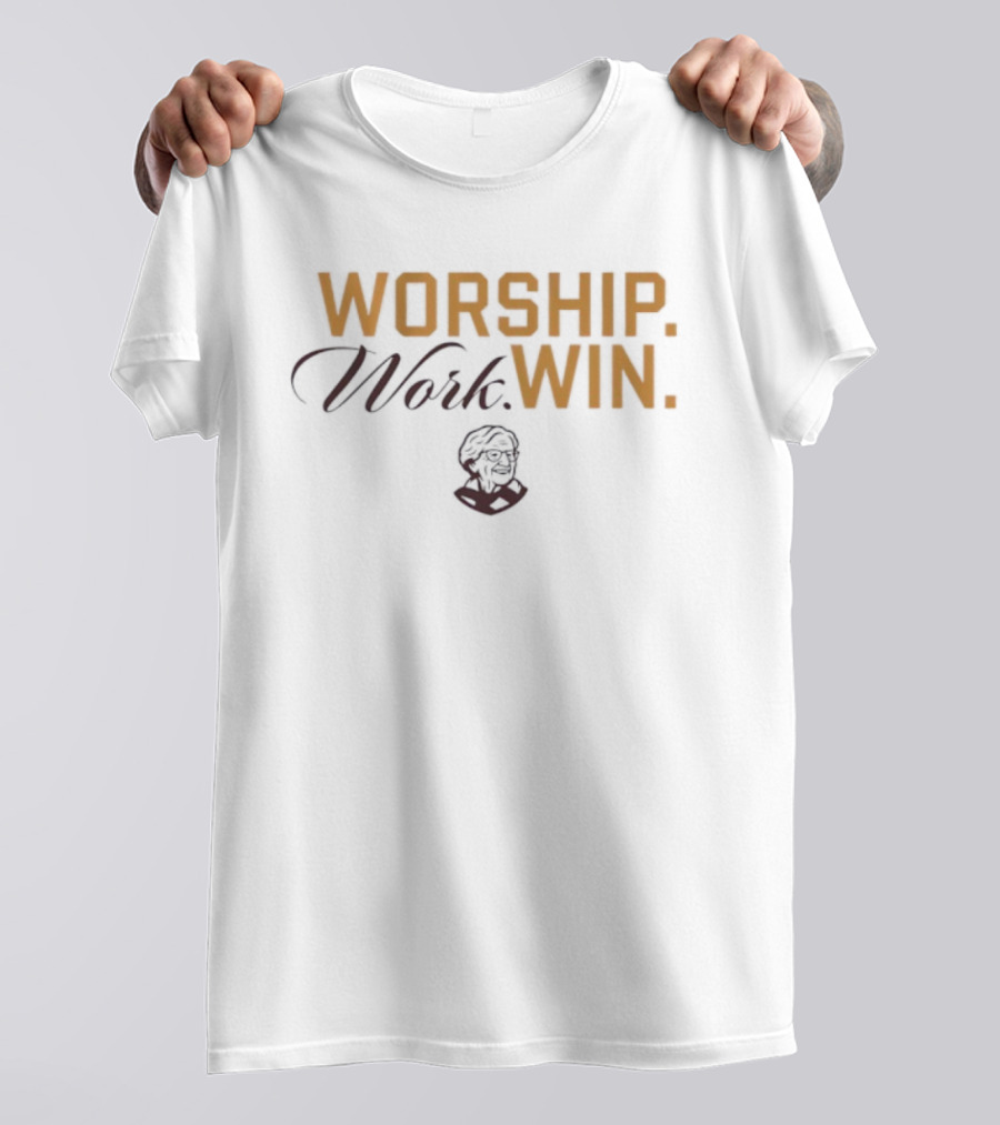 Worship Work Win Jean Dolores Schmidt March Madness Basketball Sister Impact T-Shirt
