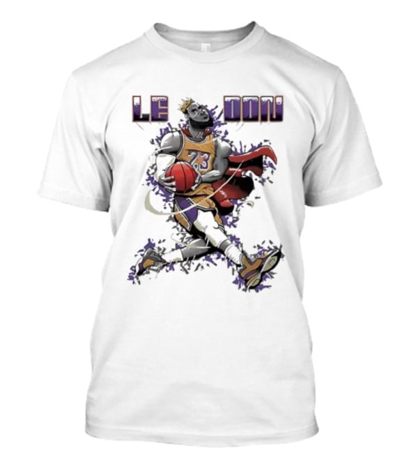 LeBron James Ledon Los Angeles Lakers Basketball Superman Style T-Shirt