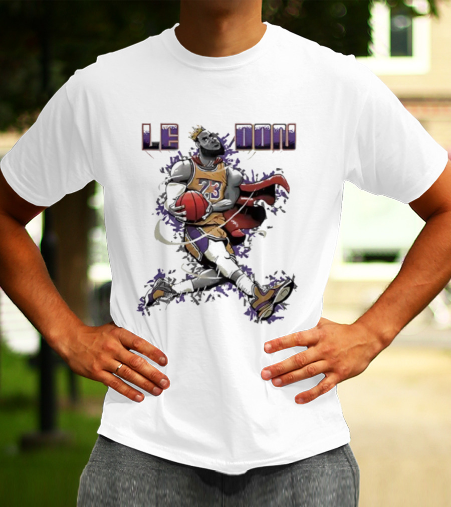 LeBron James Ledon Los Angeles Lakers Basketball Superman Style T-Shirt