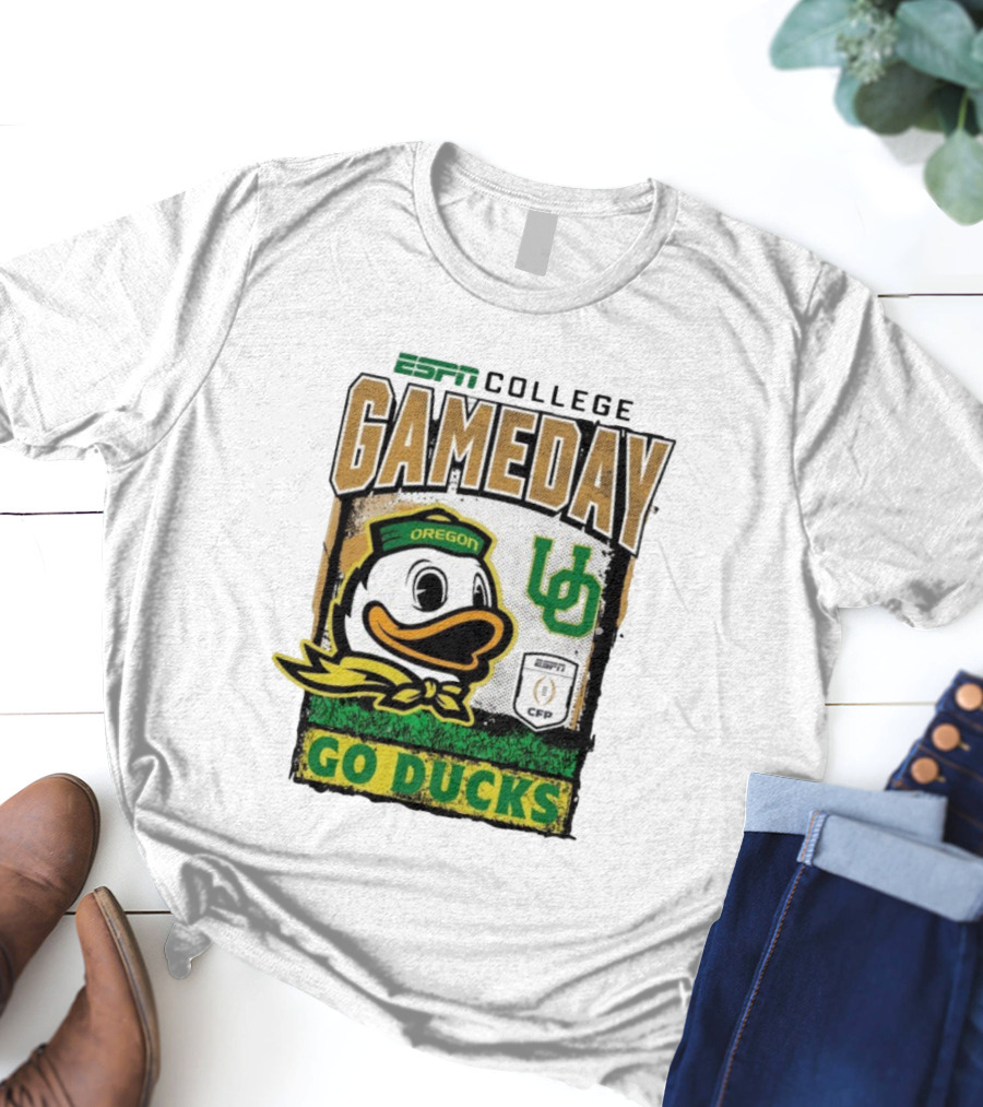 ESPN College Gameday Oregon Ducks UO CFP Go Ducks Mascot T-Shirt
