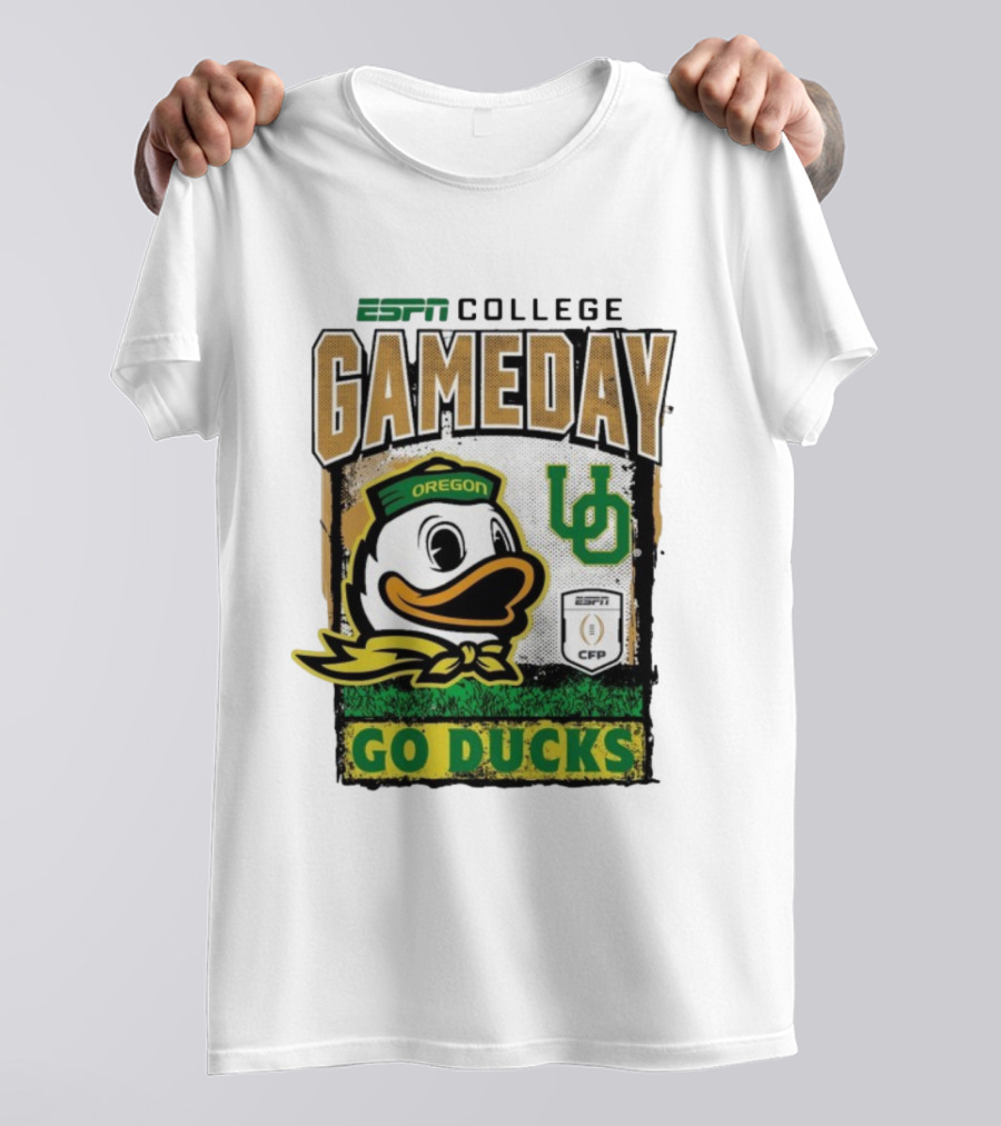 ESPN College Gameday Oregon Ducks UO CFP Go Ducks Mascot T-Shirt