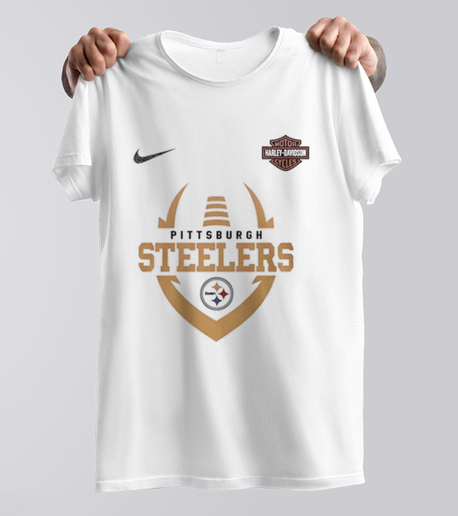 Pittsburgh Steelers Harley Davidson Cycles Live To Ride Snoopy Nike T-Shirt