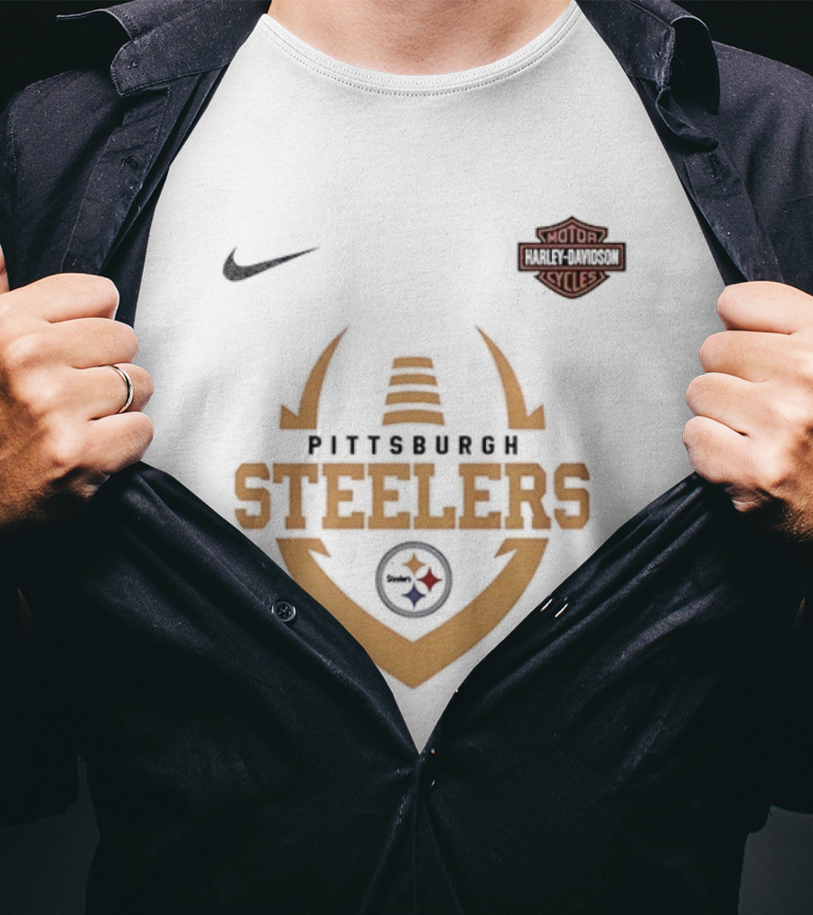 Pittsburgh Steelers Harley Davidson Cycles Live To Ride Snoopy Nike T-Shirt