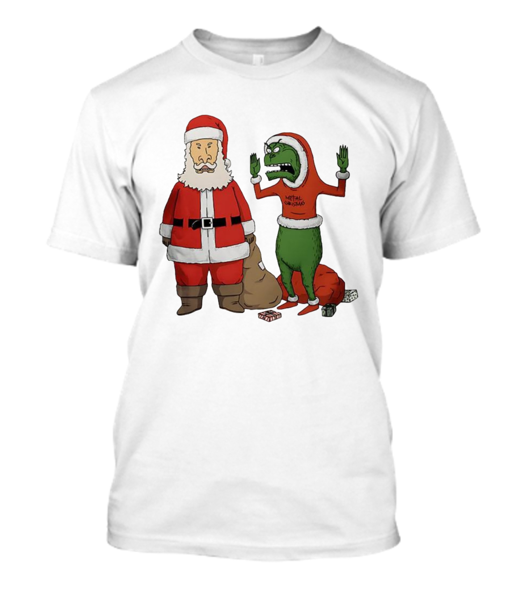 Stupid Santas Grincholio Metal Christmas Parody T-Shirt