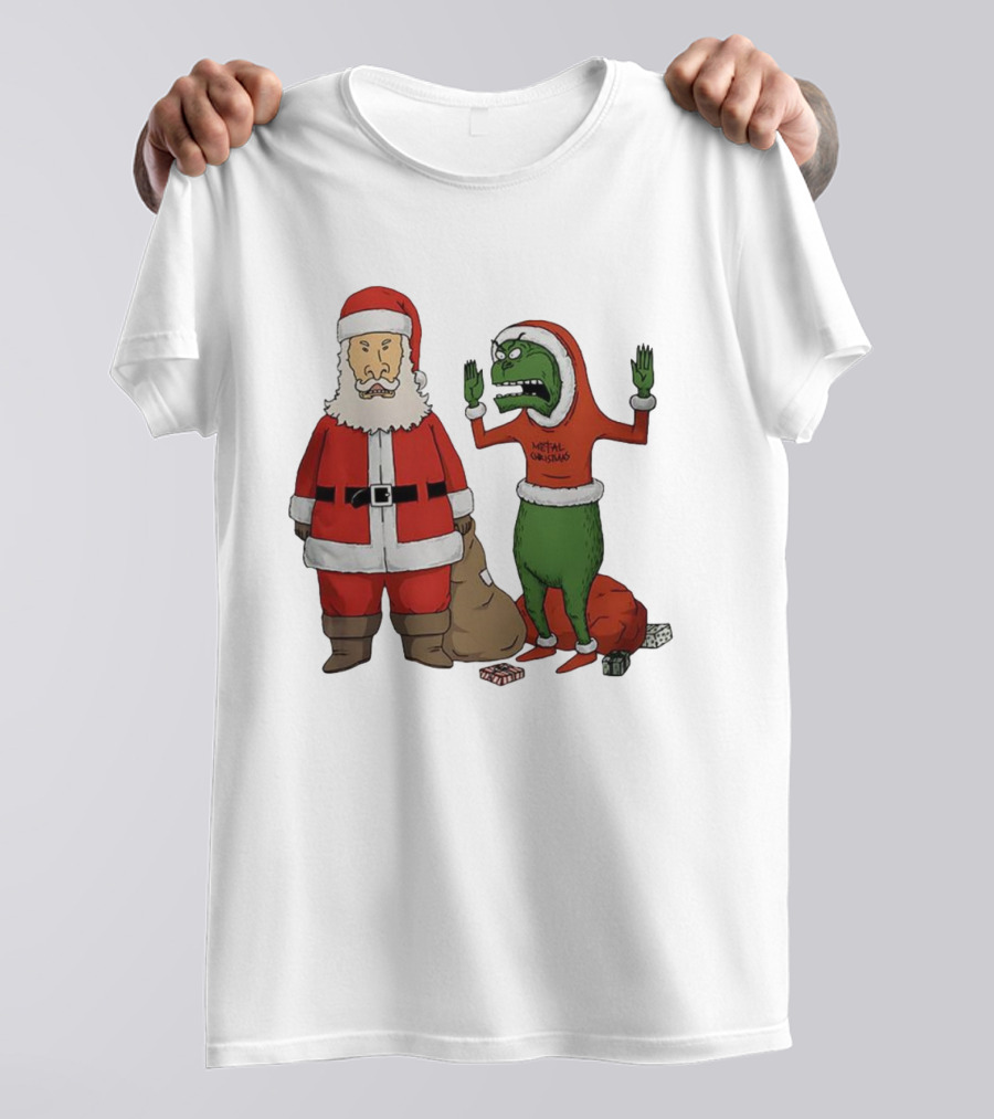 Stupid Santas Grincholio Metal Christmas Parody T-Shirt