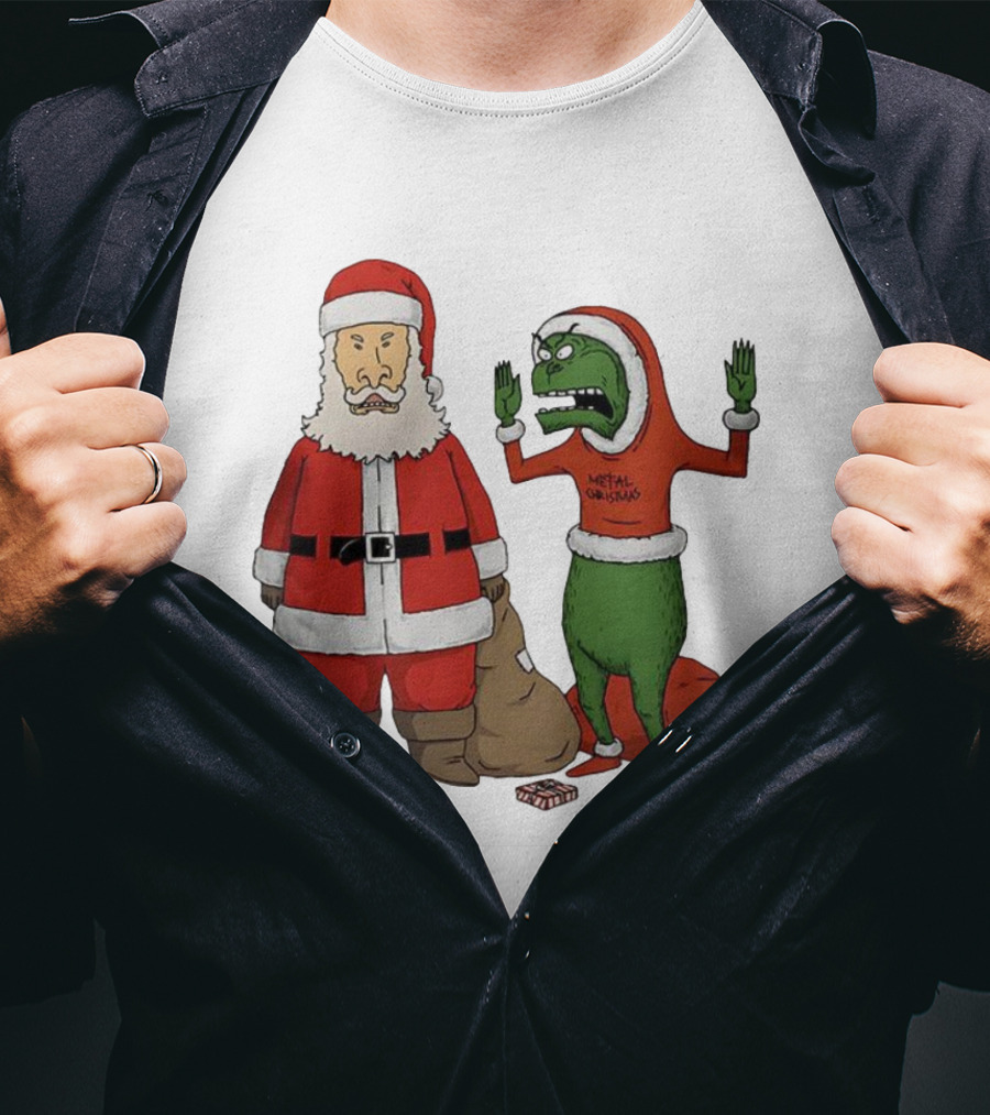 Stupid Santas Grincholio Metal Christmas Parody T-Shirt