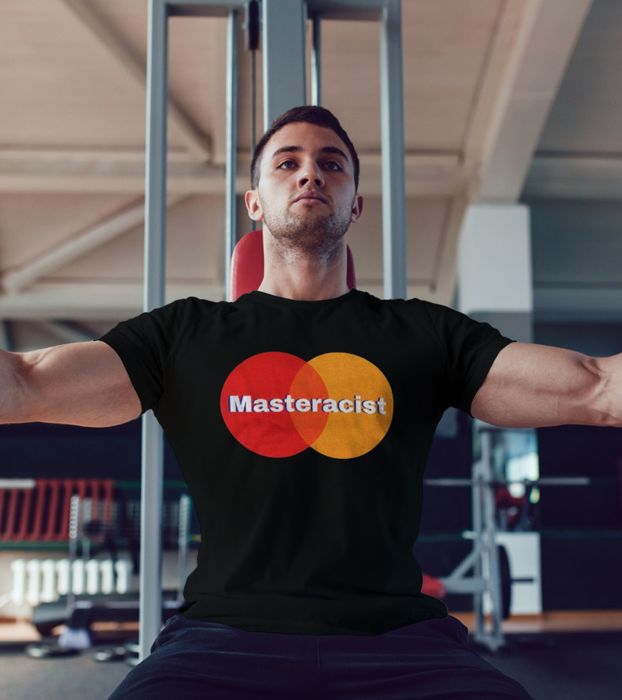 Masterracist Mastercard Parody Iconic Red Orange Overlapping Circles T-Shirt