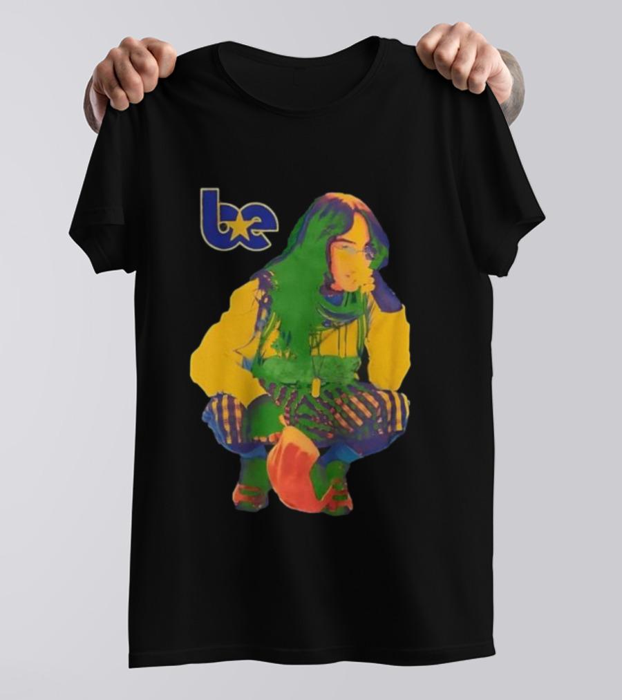 Billie Eilish BE Star Color Pop Crouching Pose T-Shirt