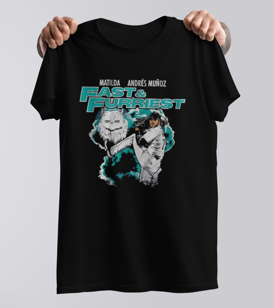 Mariners Andrés Muñoz Fast & Furriest Logo T-Shirt
