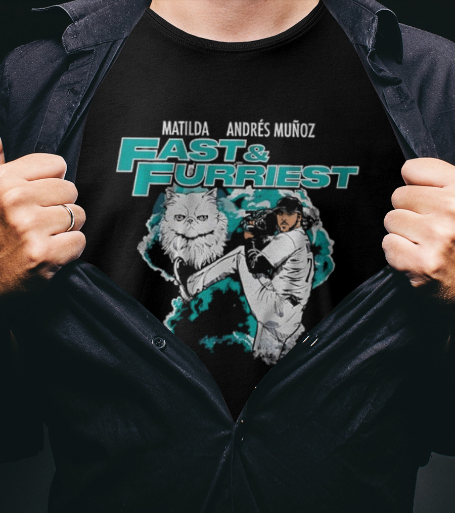 Mariners Andrés Muñoz Fast & Furriest Logo T-Shirt