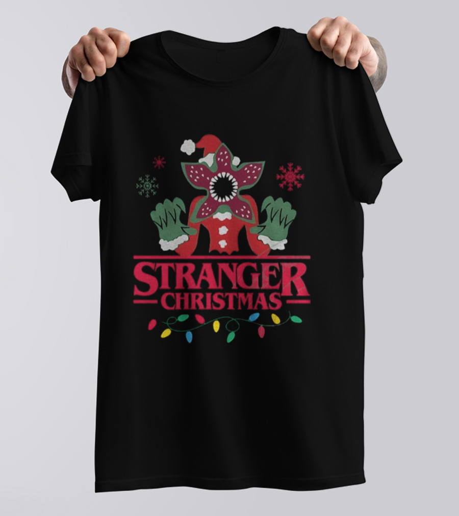 Stranger Creature Santa Suit Merry Christmas Holiday T-Shirt