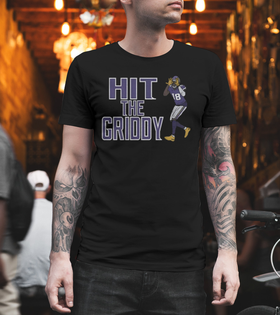Hit The Griddy Justin Jefferson 18 Minnesota Vikings Football T-Shirt