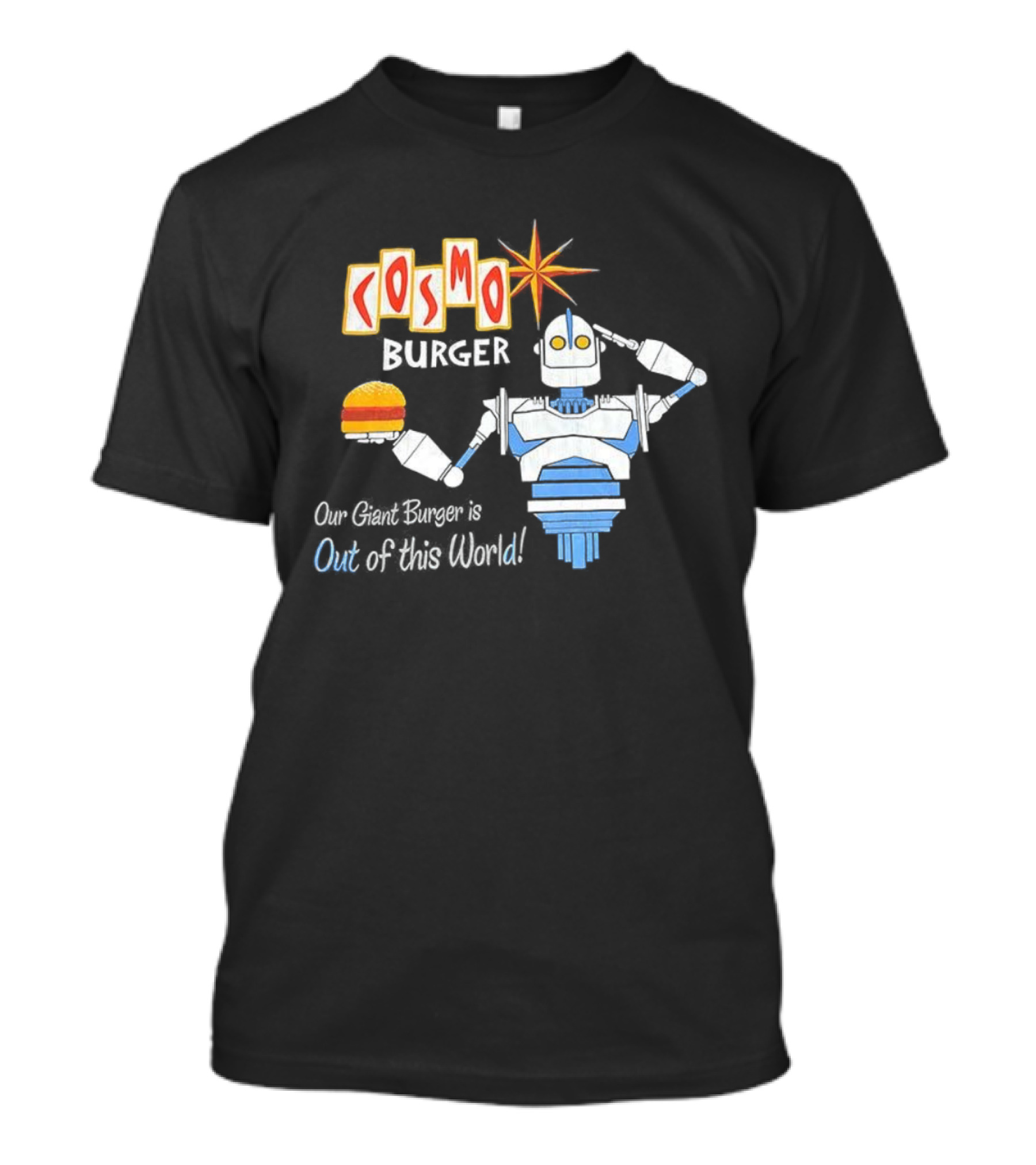 Cosmo Burger Giant Burger Robot Star Out Of This World T-Shirt