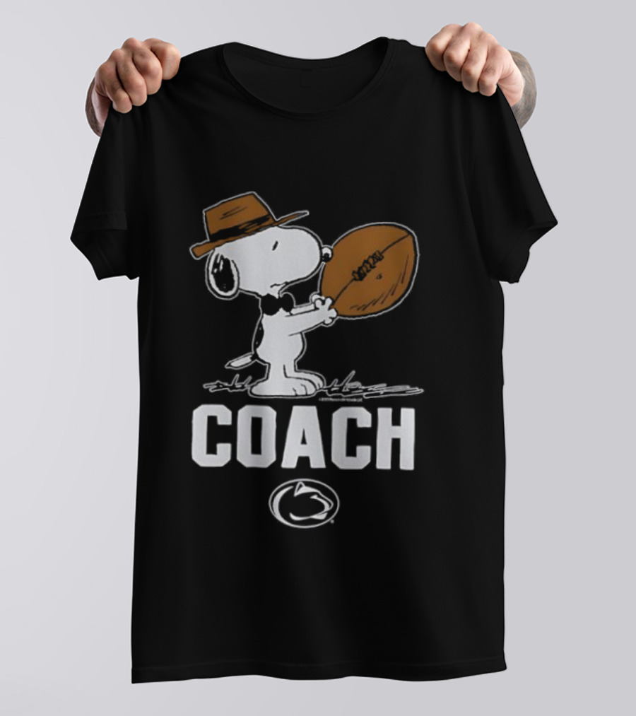 Snoopy Penn State Football Coach Peanuts Collaboration T-Shirt