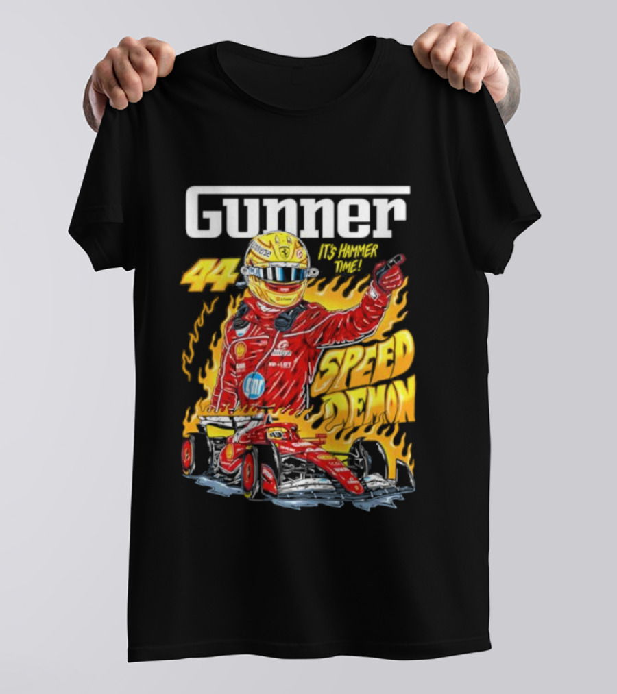 Gunner 44 Speed Demon Lewis Hamilton It's Hammer Time Racing Legend T-Shirt