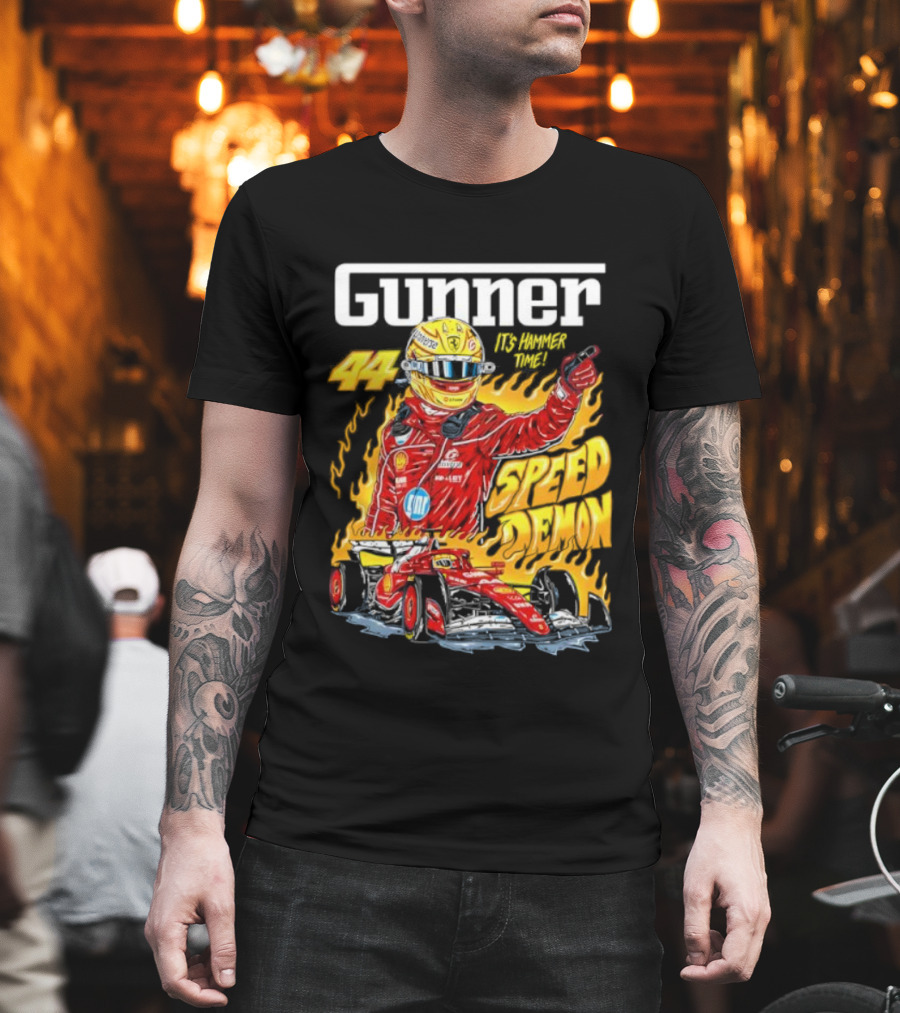 Gunner 44 Speed Demon Lewis Hamilton It's Hammer Time Racing Legend T-Shirt