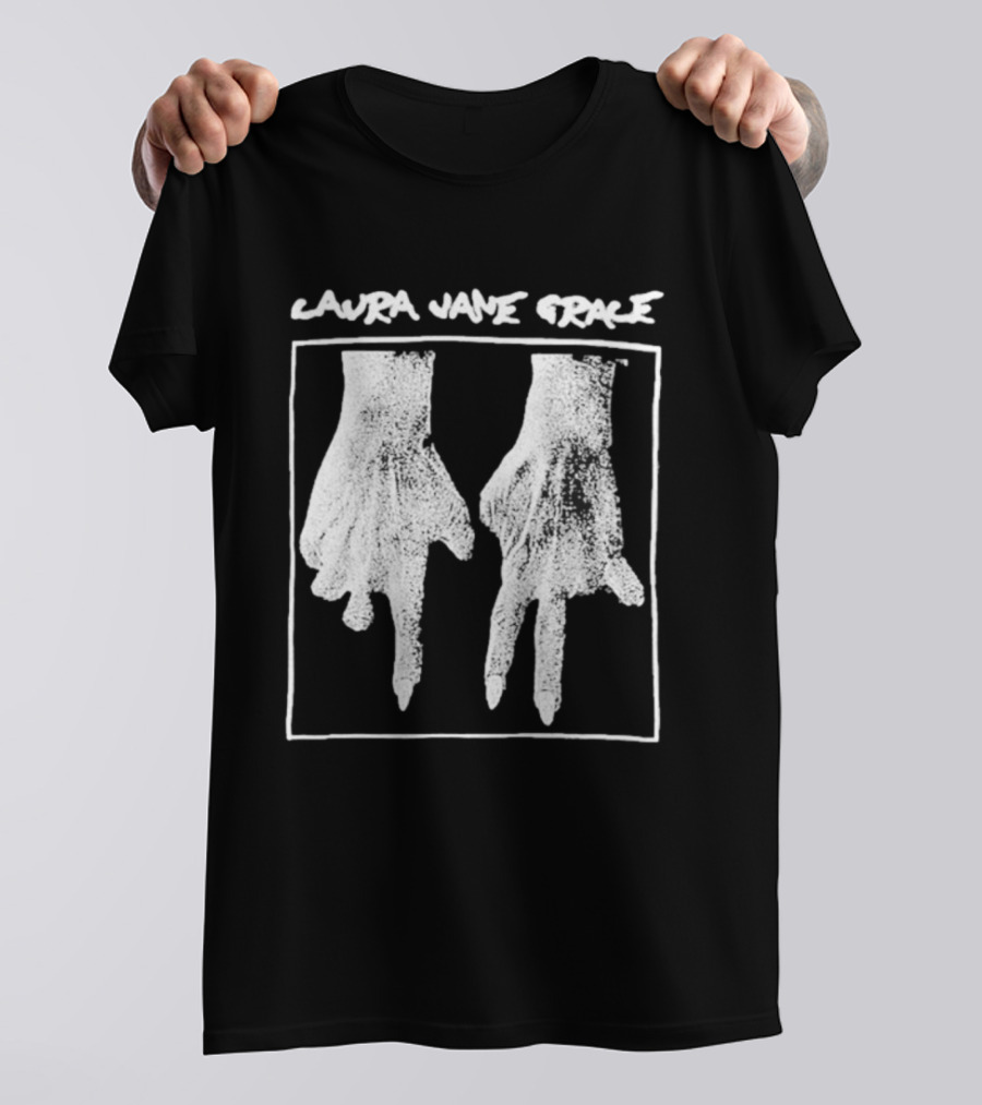 Laura Jane Grace Hands Black White Style T-Shirt