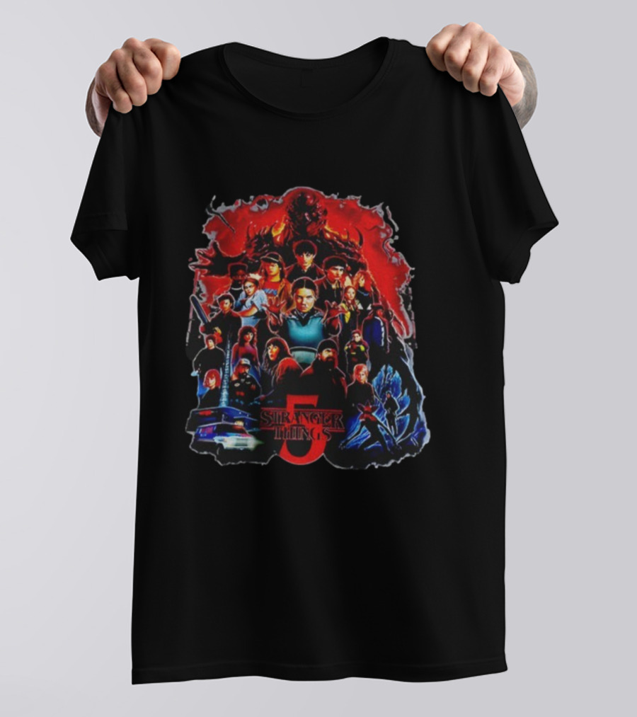 Stranger Things Season 5 Netflix Neftflix Cast And Characters T-Shirt