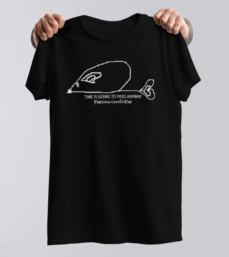 TIME IS GOING TO PASS ANYWAY Hans Comfort Rat Sketch Line Art T-Shirt