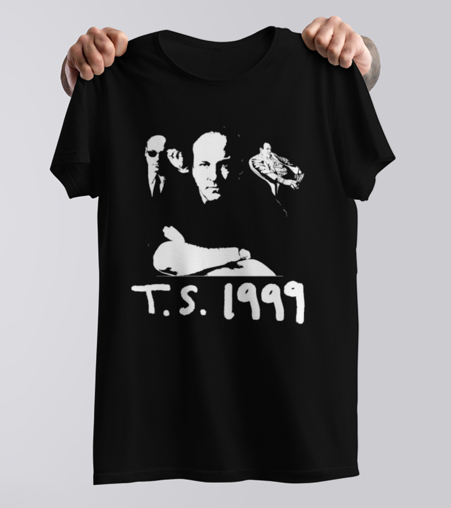 T.S. 1999 Sopranos Inspired Iconic Mob Boss Imagery T-Shirt