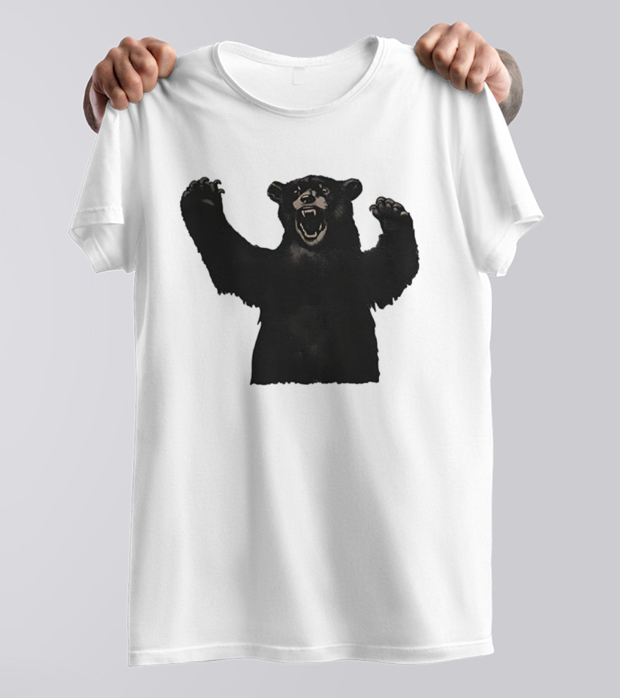 Bear Schmidt Fierce Roaring Black Bear Iconic Expression T-Shirt