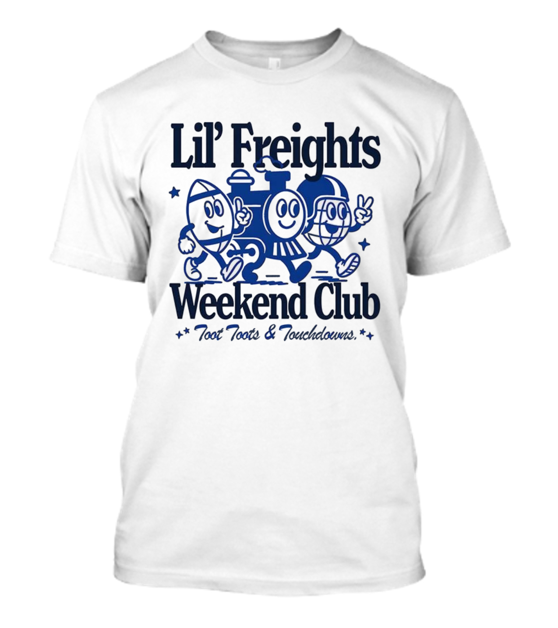 Lil’ Freights Weekend Club Toot Toots And Touchdowns Steam Train T-Shirt