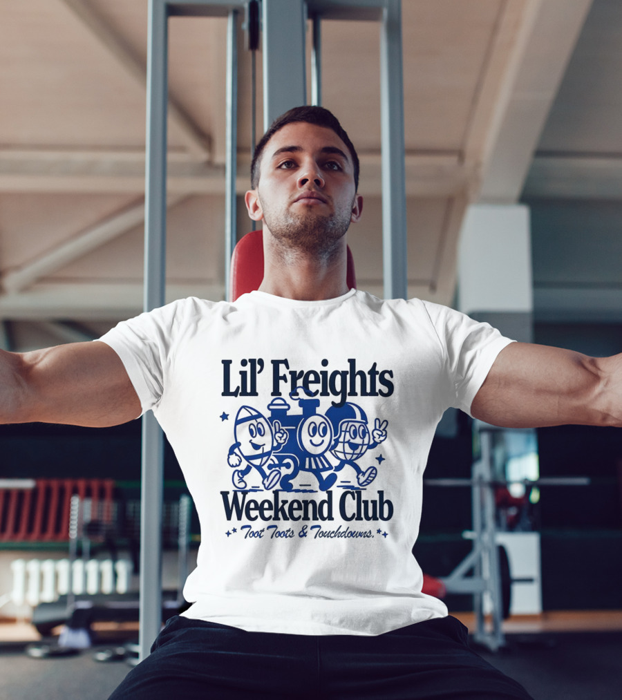Lil’ Freights Weekend Club Toot Toots And Touchdowns Steam Train T-Shirt