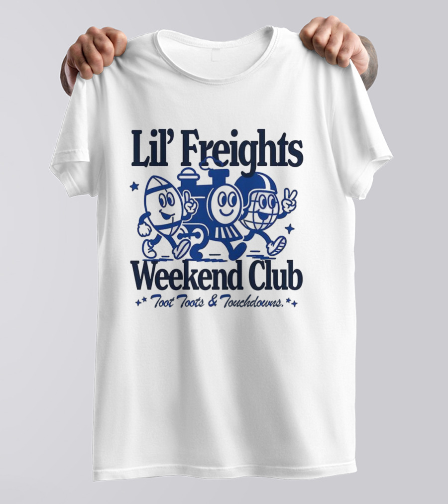 Lil’ Freights Weekend Club Toot Toots And Touchdowns Steam Train T-Shirt