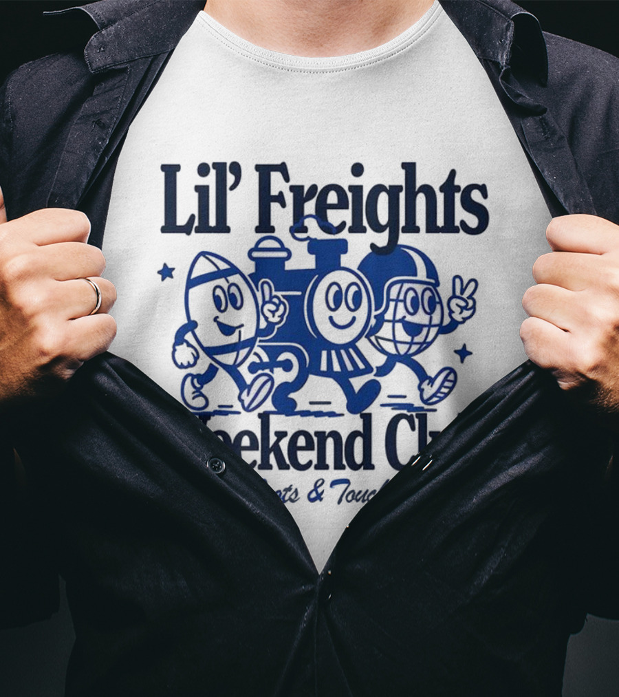 Lil’ Freights Weekend Club Toot Toots And Touchdowns Steam Train T-Shirt