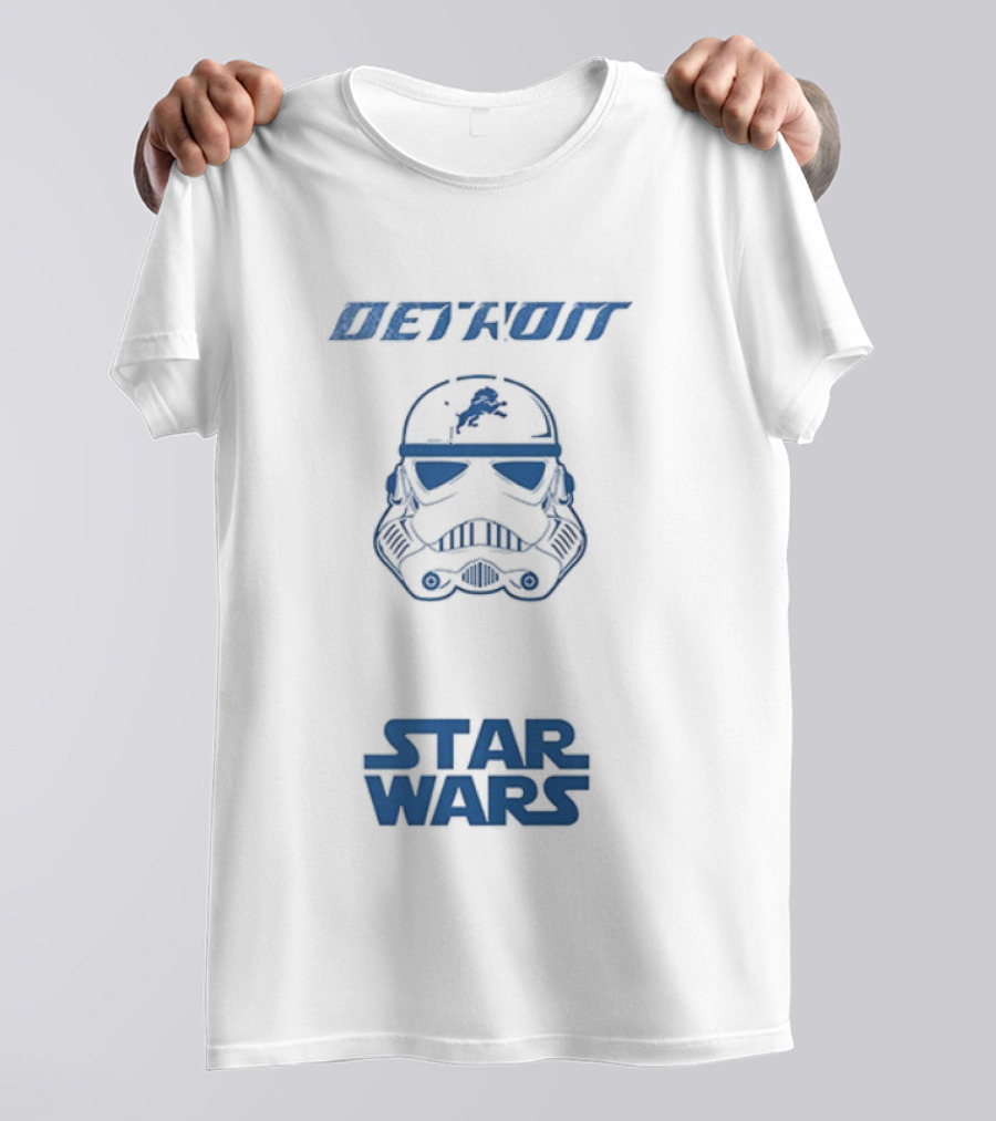Detroit Lions Stormtrooper Star Wars Collaboration Fan Apparel T-Shirt
