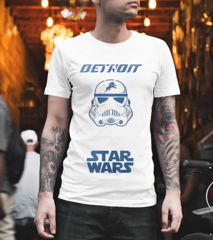 Detroit Lions Stormtrooper Star Wars Collaboration Fan Apparel T-Shirt