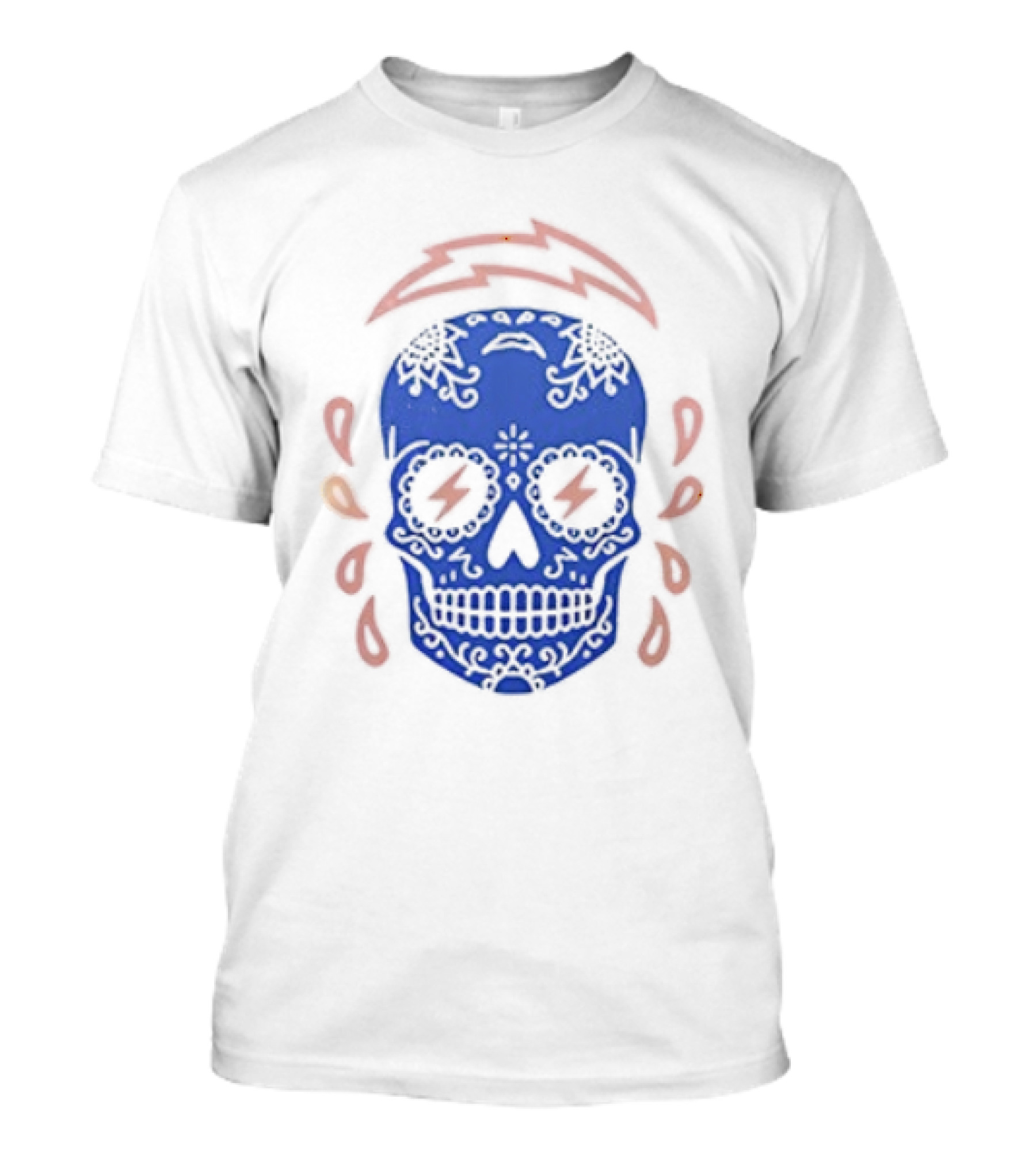 Los Angeles Chargers Puro Chargers Skull Electric Bolt Team Spirit T-Shirt