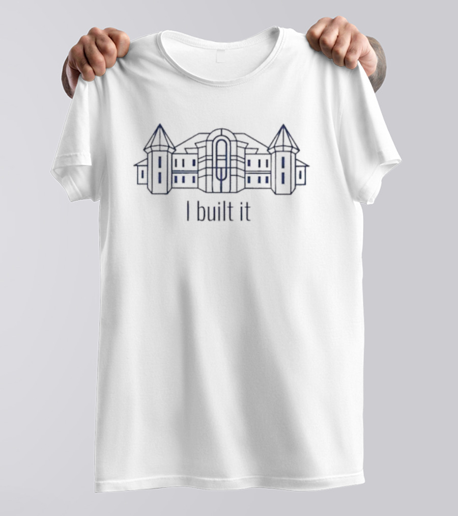 I Built It Church Architecture Outline Building T-Shirt