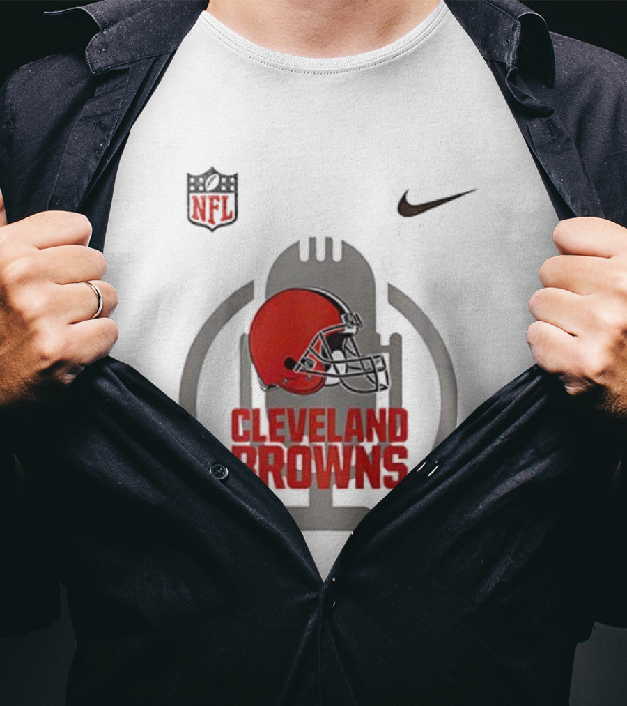 Cleveland Browns Nike NFL Red Helmet Collaboration T-Shirt