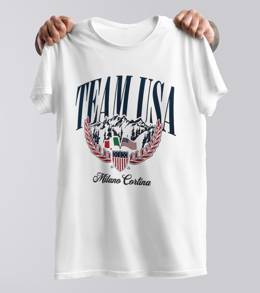 TEAM USA Milano Cortina 2026 Winter Olympics Laurel Wreath T-Shirt