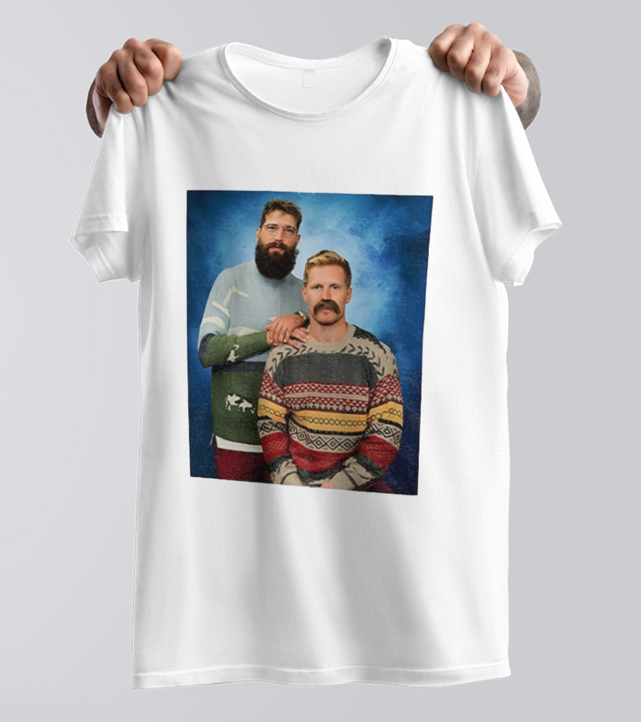 Gabriel Landeskog Brent Burns Stepbrothers Colorado Avalanche Hockey Merry Christmas T-Shirt