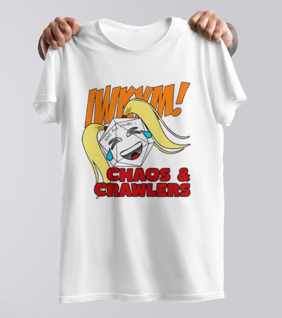 IWKYM Chaos Crawlers Pigtail Dice Face Comedy T-Shirt