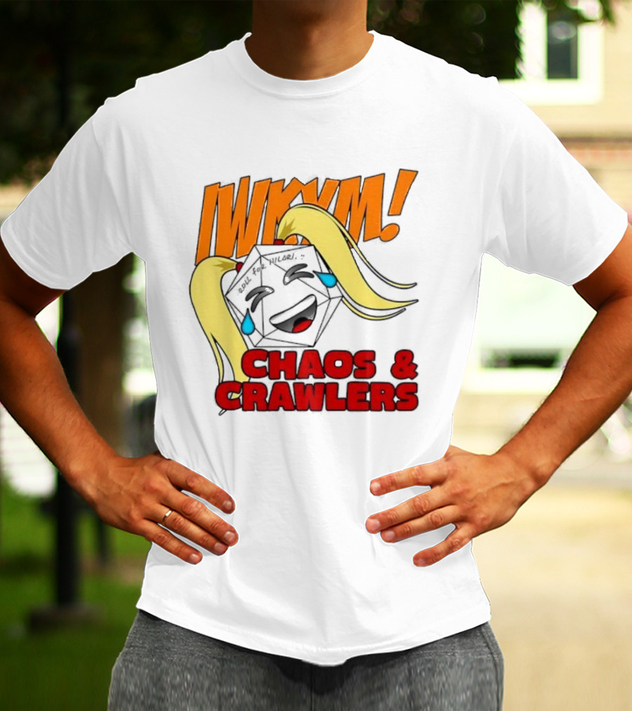 IWKYM Chaos Crawlers Pigtail Dice Face Comedy T-Shirt