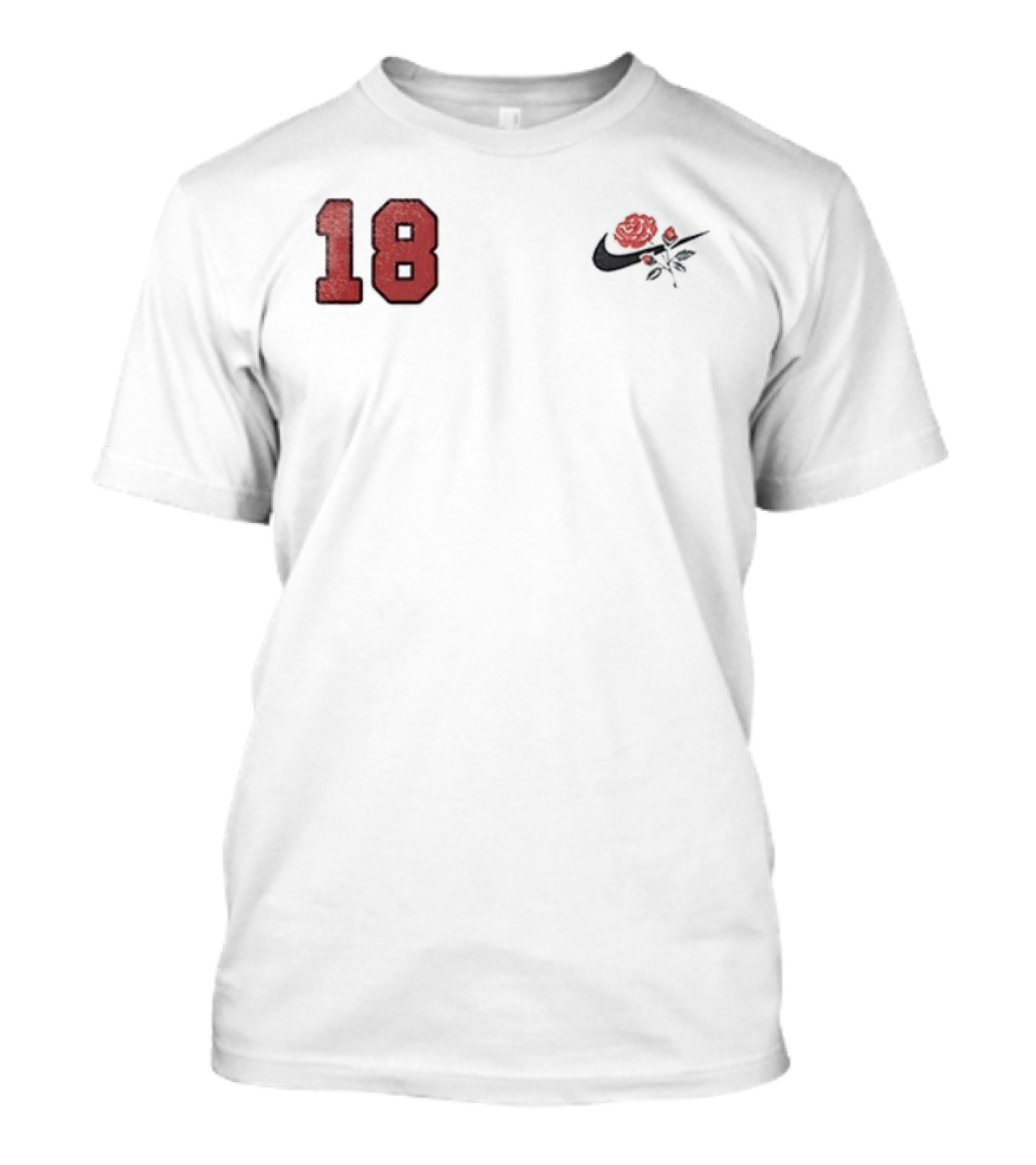 Ohio State Buckeyes 18 Rose Emblem Nike Swoosh T-Shirt