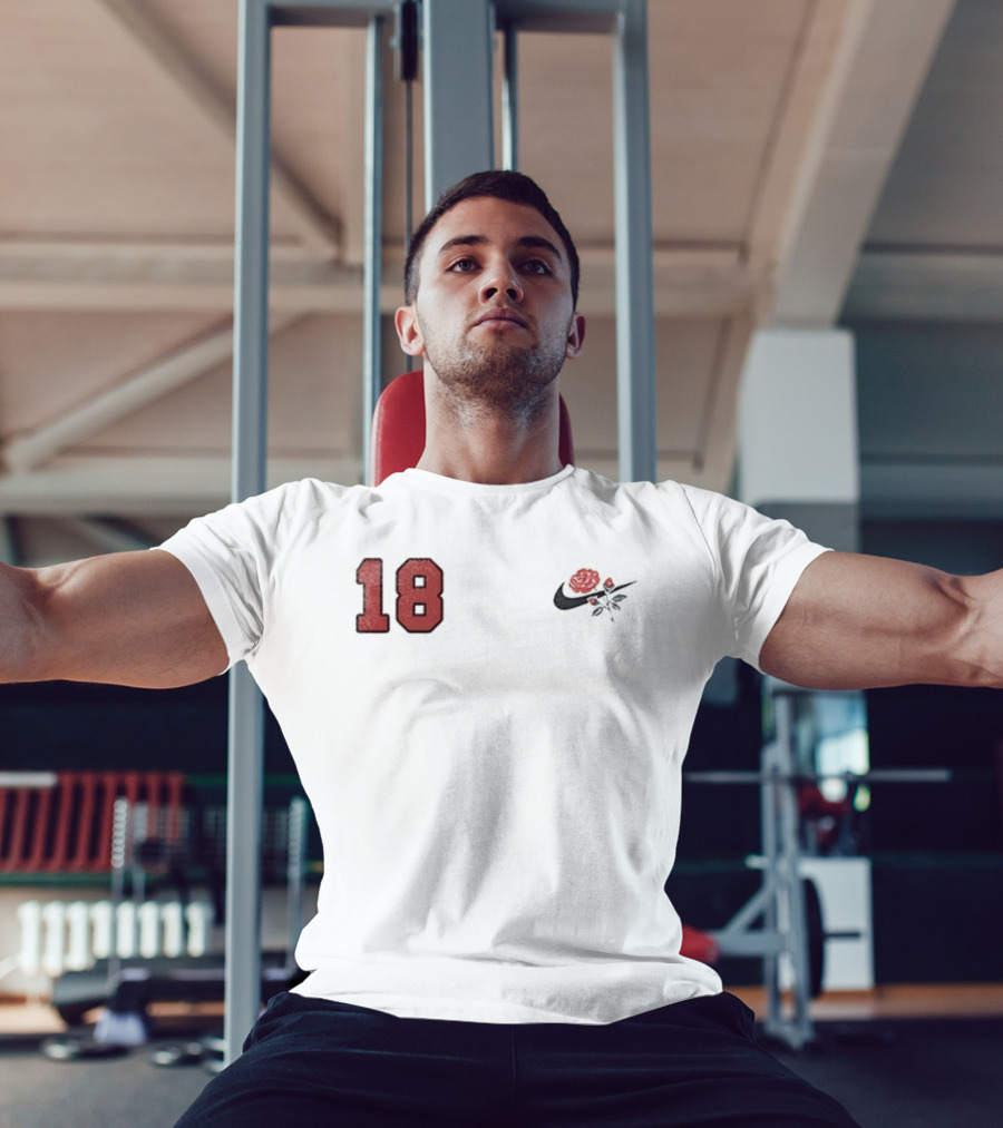 Ohio State Buckeyes 18 Rose Emblem Nike Swoosh T-Shirt